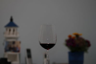 Close-up of wine glass against blurred background