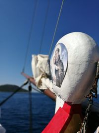 Close up of woman in water