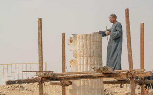 Man working at construction site