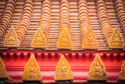 Architectural detail of temple in building