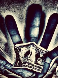 Close-up of human hand