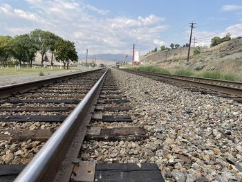 View of railroad tracks against sky