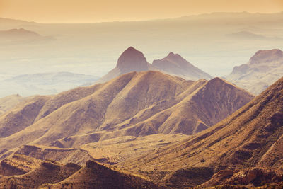 Scenic view of desert against sky