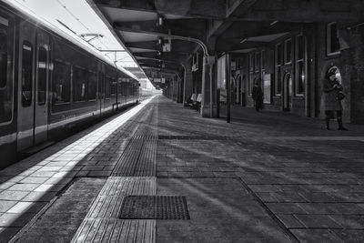 Train at railroad station