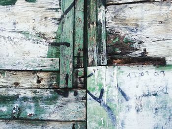 Close-up of wooden door