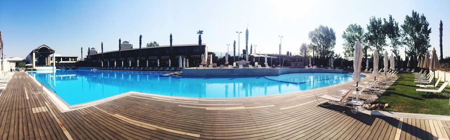 Panoramic view of swimming pool