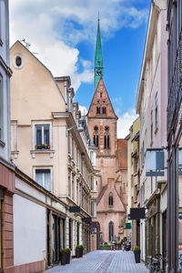 Street in strasbourg city center, alsace, france