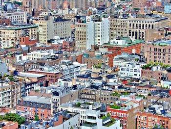 Aerial view of buildings in city