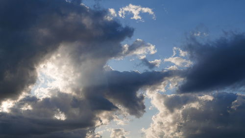 Low angle view of clouds in sky