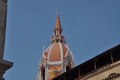 Low angle view of cathedral against clear sky