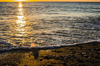 Close-up of rippled water in sea