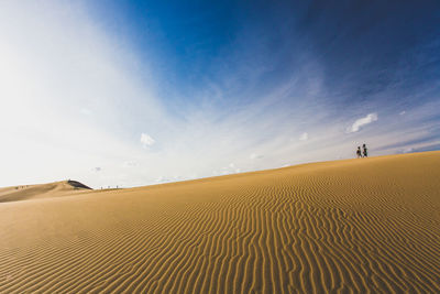 Scenic view of desert against sky