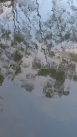 Reflection of sky in lake