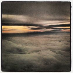 Scenic view of cloudy sky during sunset