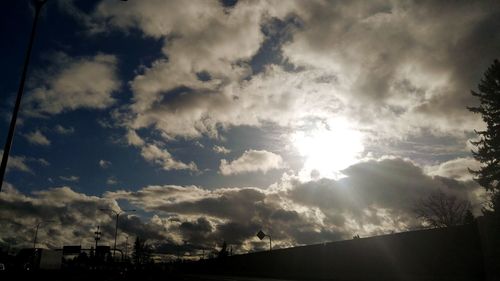 Low angle view of cloudy sky