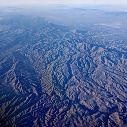 Aerial view of rocky mountains