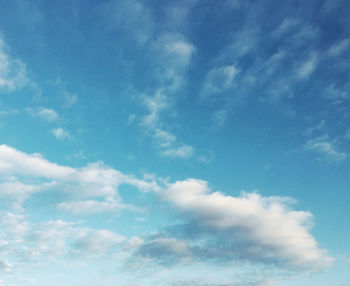 Low angle view of clouds in sky