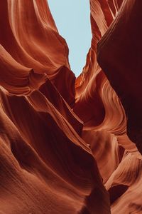 Low angle view of rock formation