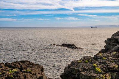 Scenic view of sea against sky