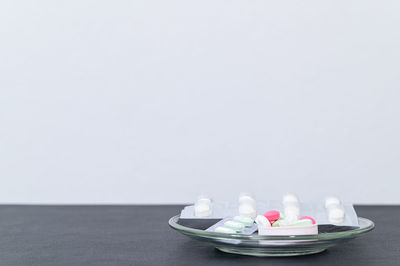 Close-up of ice cream on table