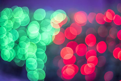 Defocused image of illuminated lights