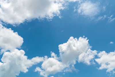 Low angle view of clouds in blue sky