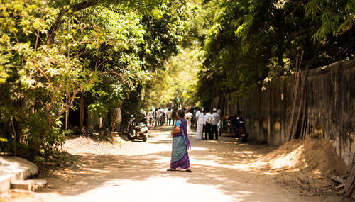 People walking on footpath