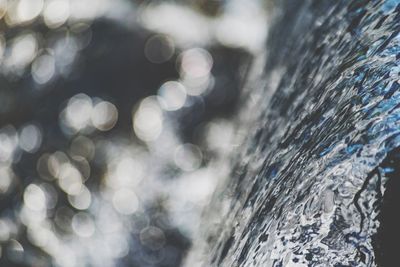 Close-up of water drops on glass