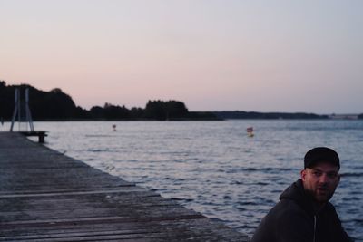 Pier on lake