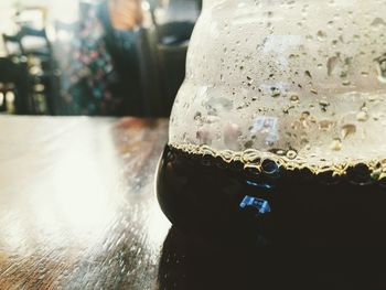 Close-up of drink in water