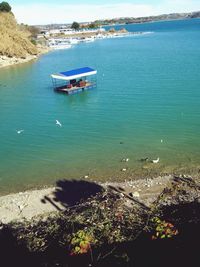 Boats in sea