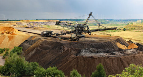 Garzweiler open-cast lignite coal mine in germany nrw europe
