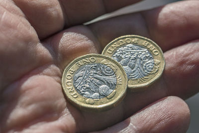 Close-up of human hand holding paper