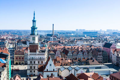 High angle view of cityscape