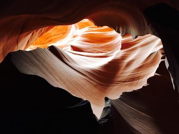 Low angle view of antelope canyon