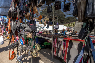 Panoramic view of market stall in city
