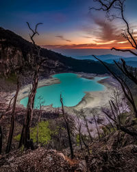 Scenic view of sea during sunset
