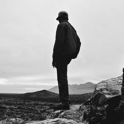 Man standing on mountain