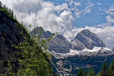 Panoramic view of mountains against sky