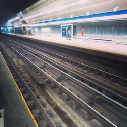 Train at railroad station platform