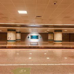 View of empty subway station