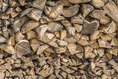 Full frame shot of firewood