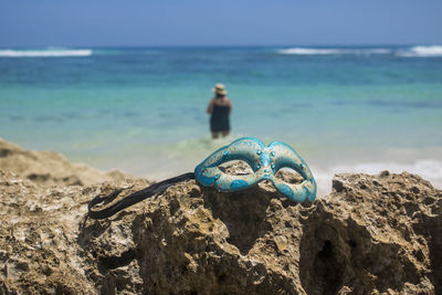 Close-up of rocks on beach