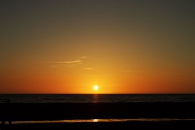 Dramatic sky over sea during sunset