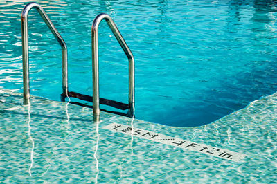 High angle view of swimming pool