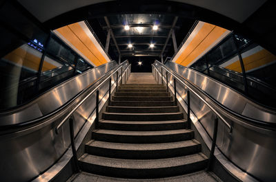 View of escalator