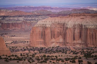 Aerial view of a desert