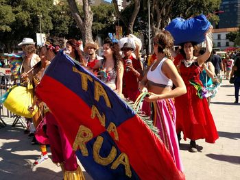 Group of people in festival