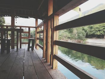 Floorboard over river