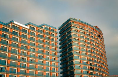 Low angle view of modern building against sky